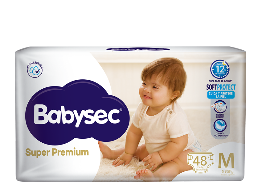 Pañal baby M 48u super premium Babysec (4)