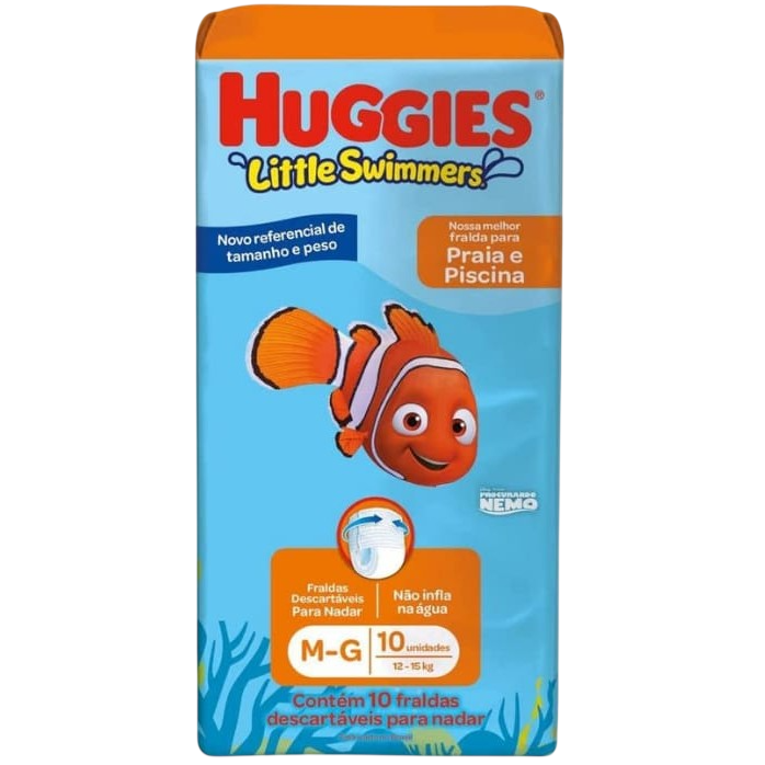 Pañal baby agua M/G 10u little swimmers Huggies (8)