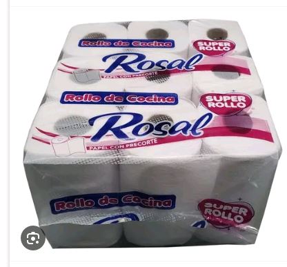BAIRESPEL ROLLO COCINA ROSAL 200 PAÑO 21.5 CM  8U R8300 BLANCO PURO