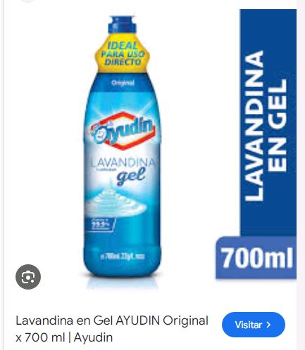 Lavandina Ayudin GEL Botella 700 ml