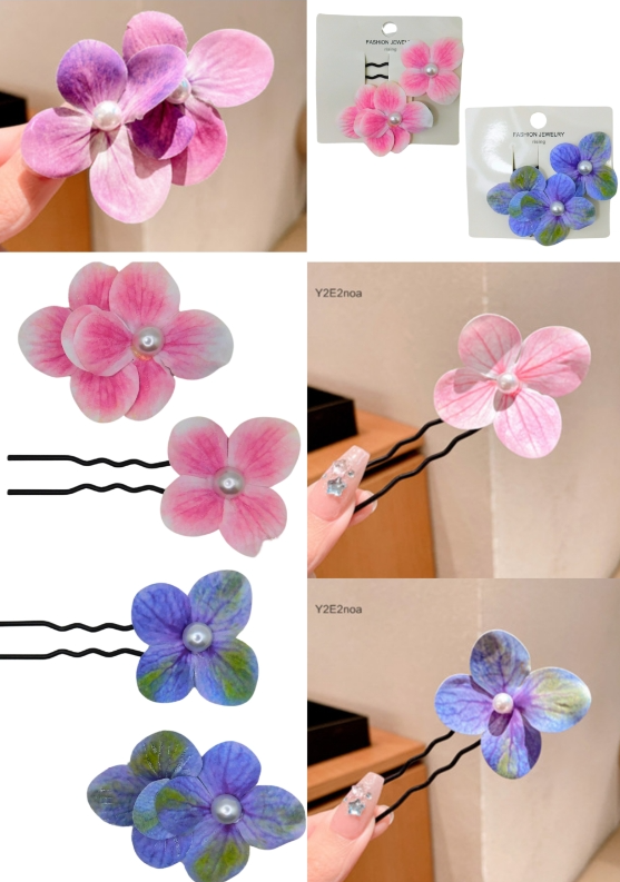 kit adorno floral hebilla x2