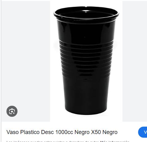 VASO 1000CC NEGRO PLASTICFOOD PP (CAJA 600U)