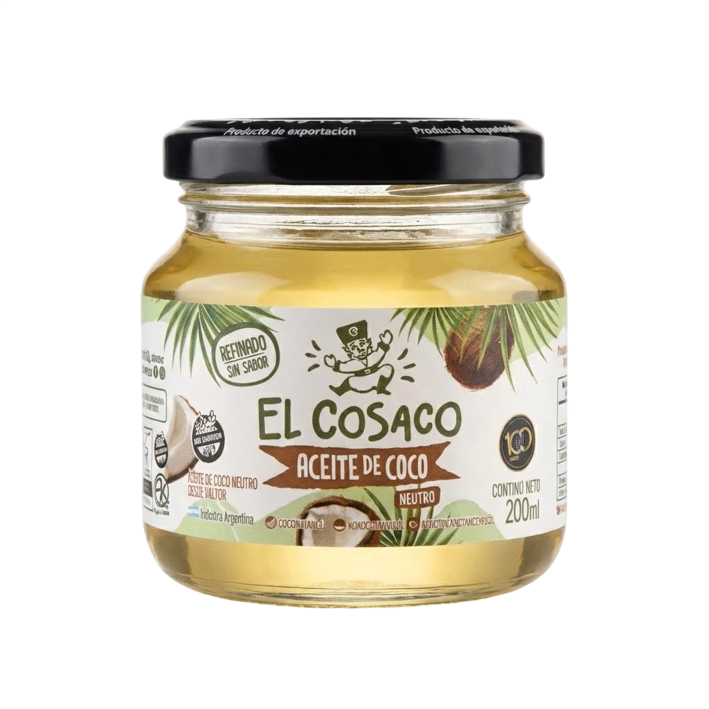 ACEITE DE COCO NEUTRO x 200 CC EL COSACO