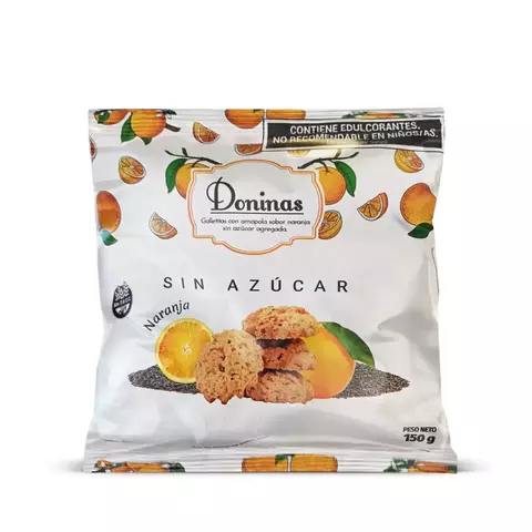 DONINAS NARANJA S/AZUCAR X 200 GRS