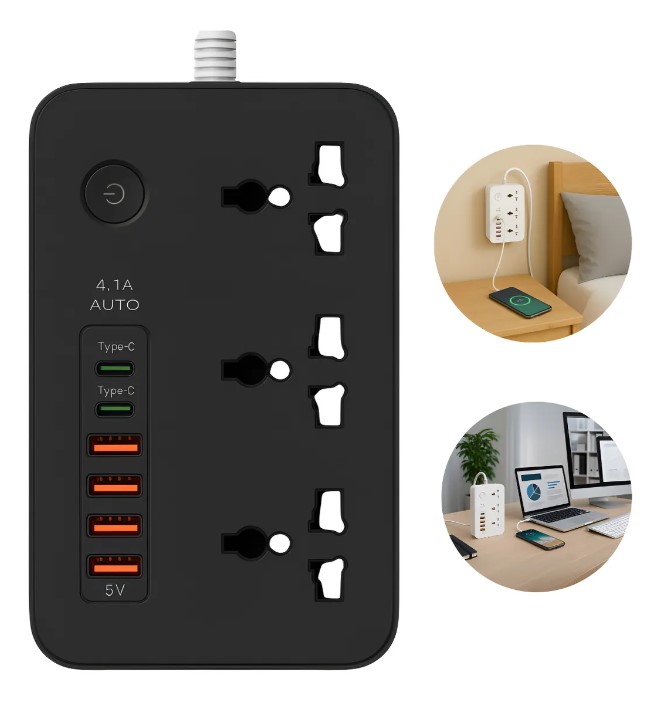 Zapatilla eléctrica con USB A04