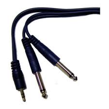 CA355-CABLE LINEA BLUE  MINIPLUG 3.5 A 2 PLUG 6.5 MONO 2 M