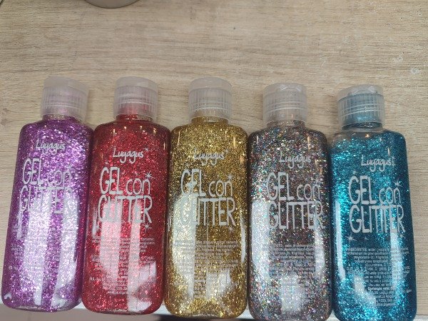 Gel Con Glitter 20gr Para Rostro/cuerpo Maquillaje violeta