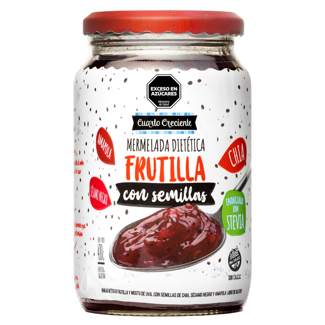 MERMELADA DE FRUTILLA C/SEMILLAS X 400 GR CUARTO CRECIENTE