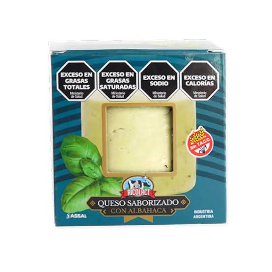 Queso Saborizado c/ Albahaca x 400gr
