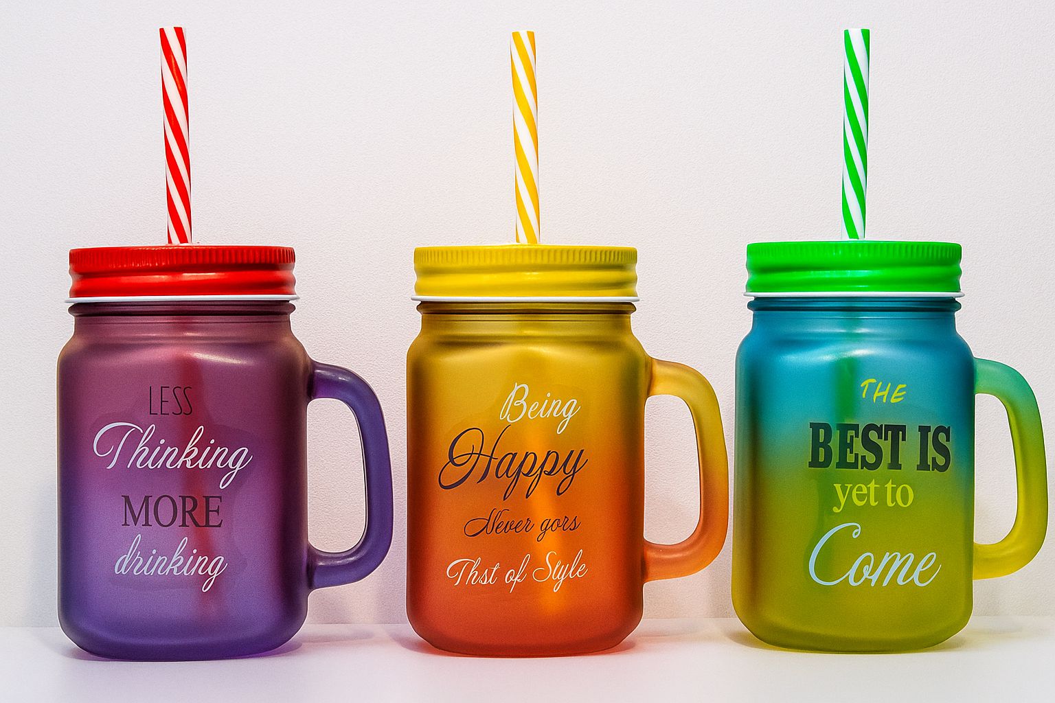 Taza / Vaso de Vidrio con Bombilla