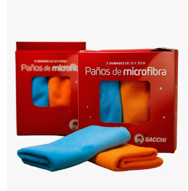 PAÑO SACCHI MICRO FIBRA DUO PACK 30X30 -24-