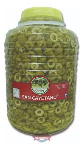 Aceituna Verde Rodajas Garrafa x 5 kg