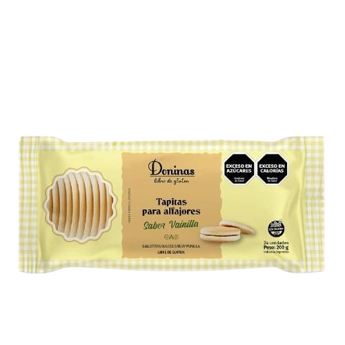 TAPAS DE ALFAJOR DE VAINILLA x 200g DONINAS