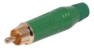ACPRGRN-AMPHENOL CONECTORES RCA MACHO VERDE