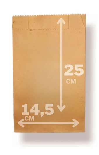 BOLSA PAPEL N4 A 100U 14.5 X25