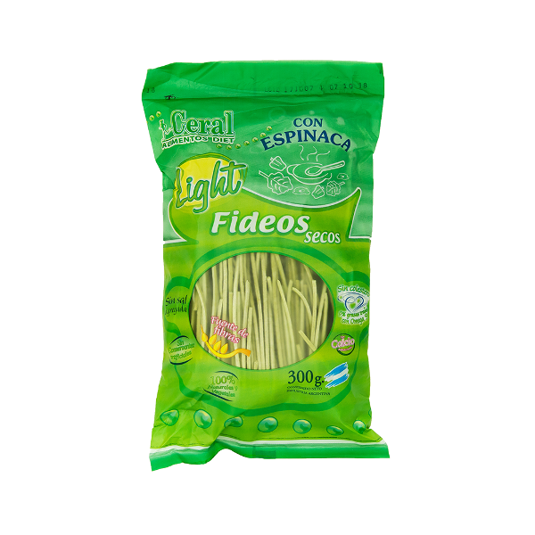 FIDEOS LIGHT ESPINACA X 300 GR CERAL