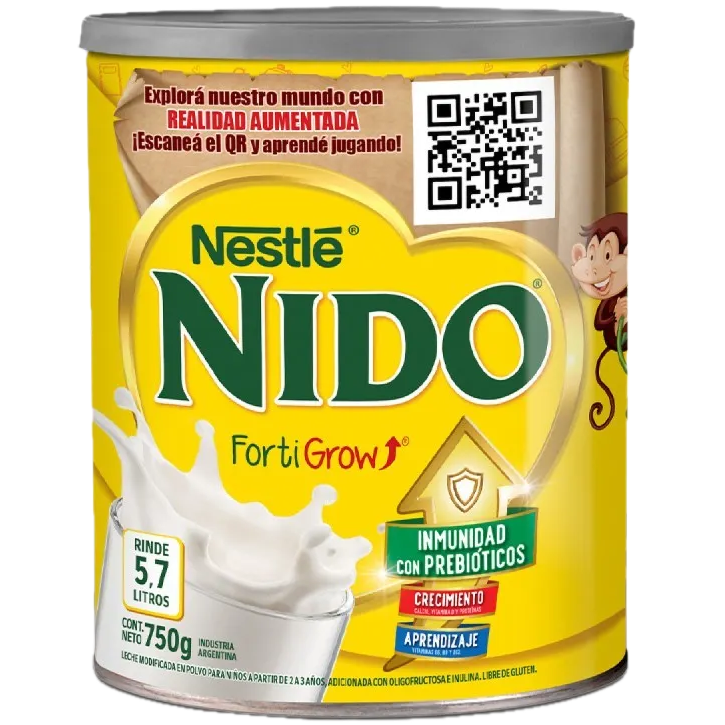 Leche modificada en polvo 750g fortigrow Nido (12)