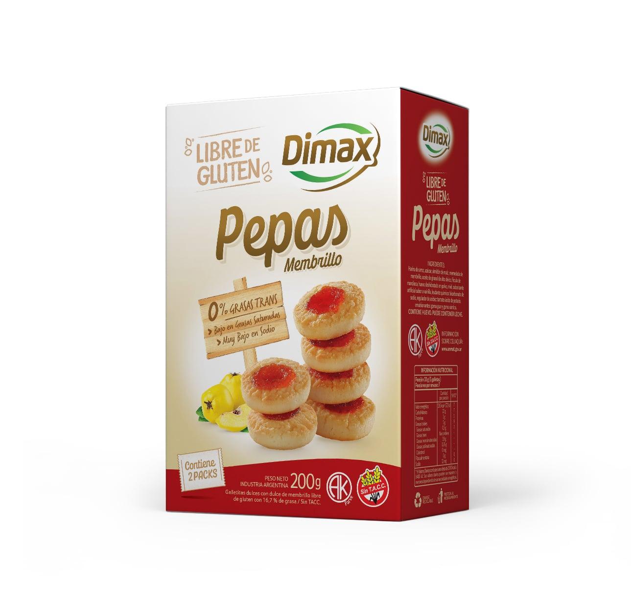 PEPAS MEMBRILLO  X 200 GR DIMAX