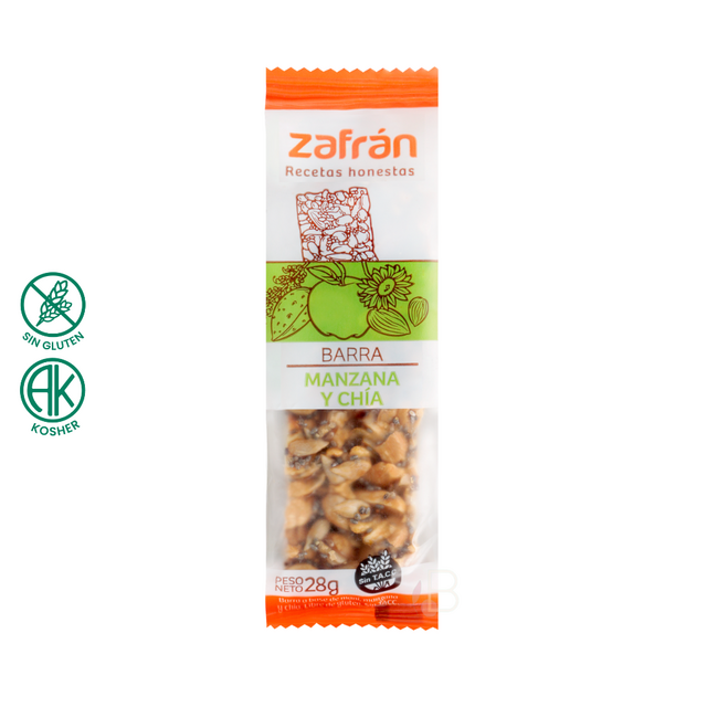 BARRITA DE MANZANA Y CHIA X 28 GR ZAFRAN