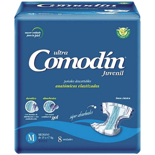 Pañal adulto anatomico M 8u Comodin (10)