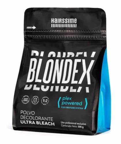 Hairssime Blondex Polvo Decolorante X 500 Gr Plex Premium Tono Celeste