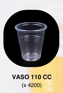 VASO 110CC CRISTAL PLASTICFOOD PP (4200U)