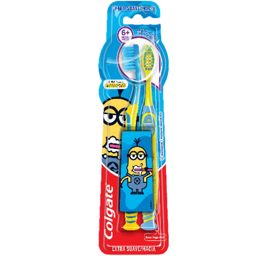 Cepillo dental +6 años 2u minions extra suave Colgate (12)