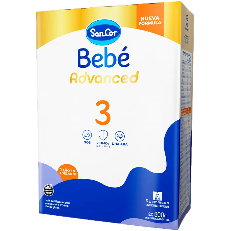 Leche modificada en polvo 800g 3 advanced Sancor