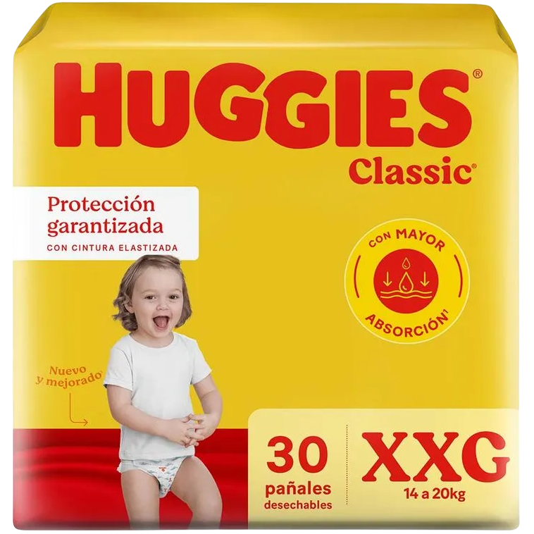 Pañal baby XXG 30u classic Huggies