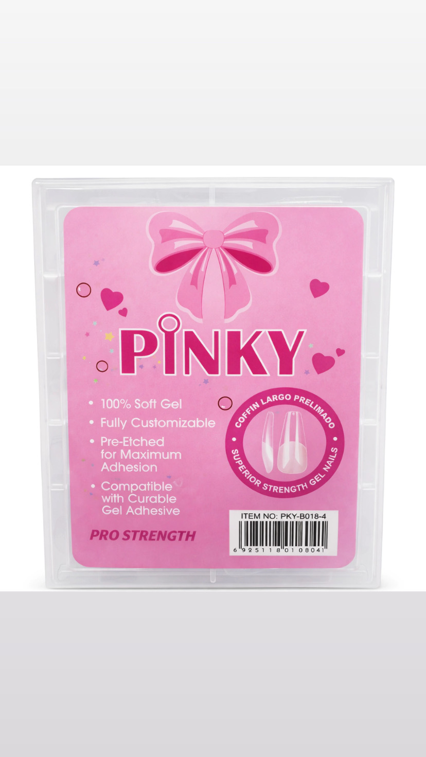 TIPS SOFT GEL PINKY COFFIN PRELIMADO