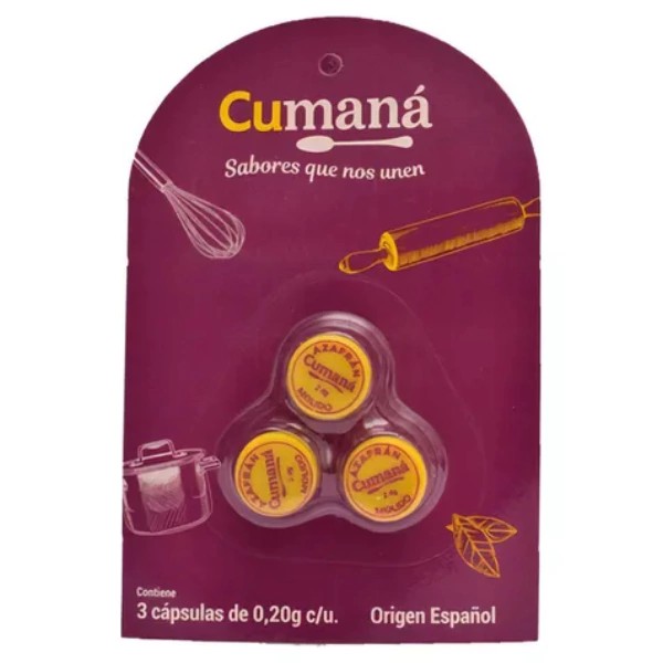 AZAFRAN MOLIDO X 3 CAPSULAS CUMANA
