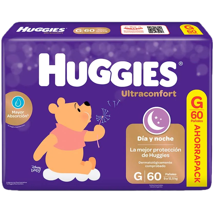 Pañal baby G 60u ultraconfort Huggies (2)