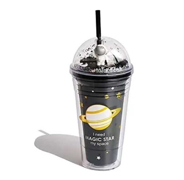 Vaso Milkshake Espacial con tapa 450ml