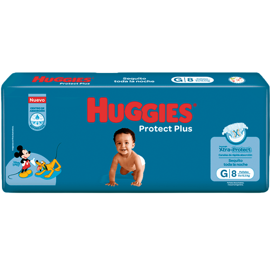 Pañal baby G 8u protect plus Huggies (12)