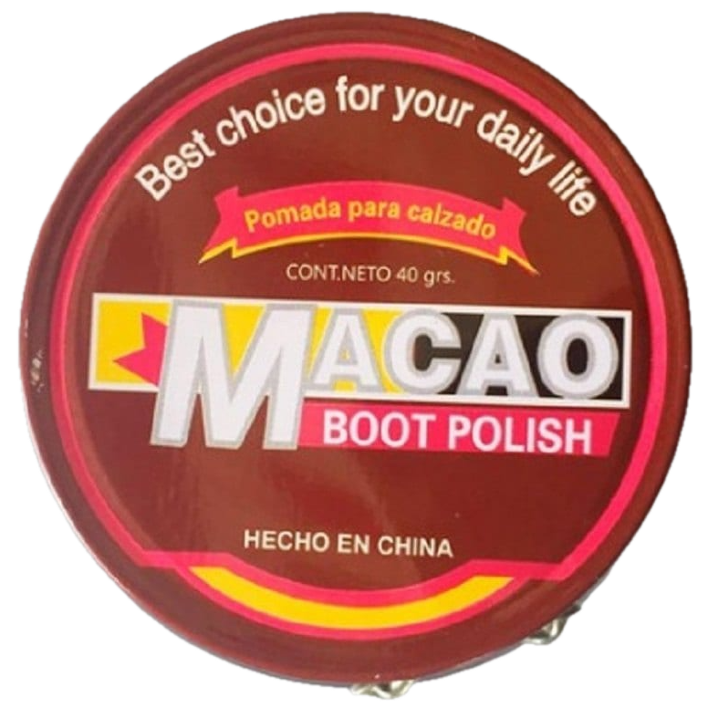 Pomada p/ zapato lata marron Macao (12)