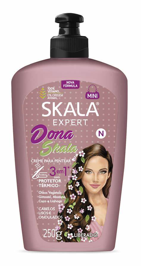 Skala Crema De Peinar 3 En 1 Dona Skala 250gr Protector Termico