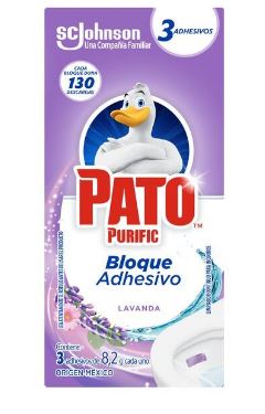 DESODORANTE PARA INODORO PATO ADHESIVO LAVANDA 3U 8,2 G