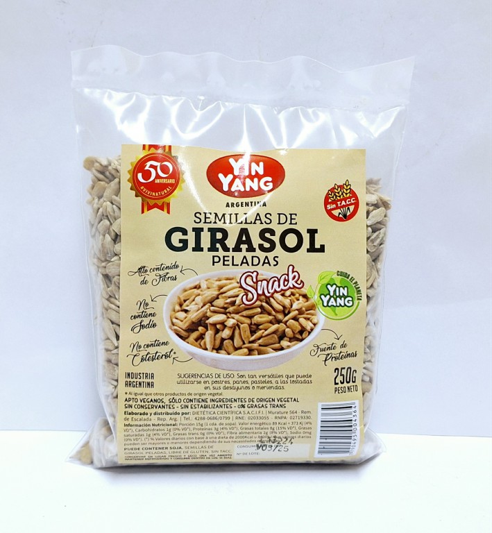 GIRASOL PELADO X  250 GR YING YANG