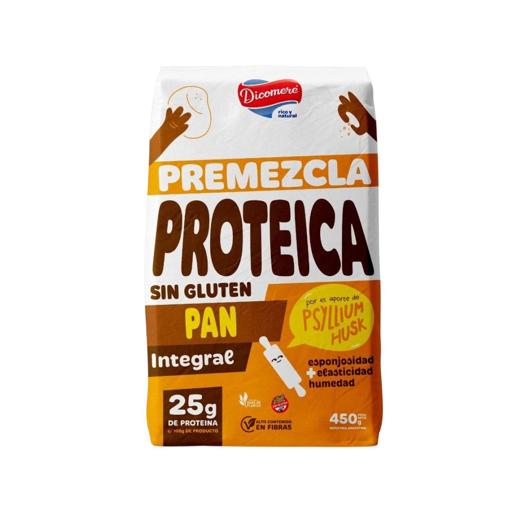 PREMEZCLA DE PAN INTEGRAL PROTEICA X 450 GRS DICOMERE