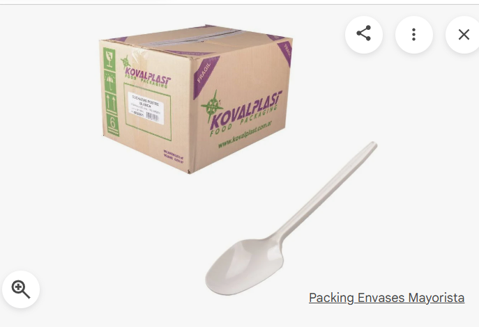 CUCHARITA BLANCA SUNDAE KOVAL X 1000U GRANEL