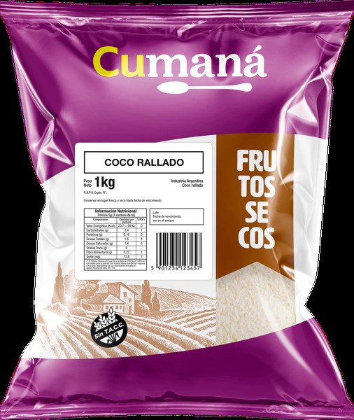 COCO RALLADO LOW x 1kg CUMANA
