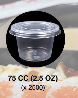 POTE DEGUSTACION 2.5OZ 74CC PLASTICFOOD (2500U)PP