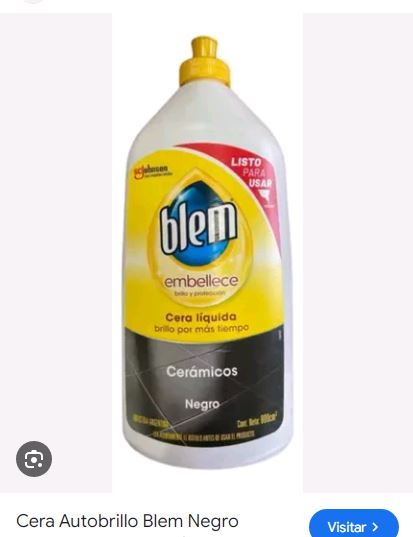Cera Blem autobillo negro 800ml cera liquida