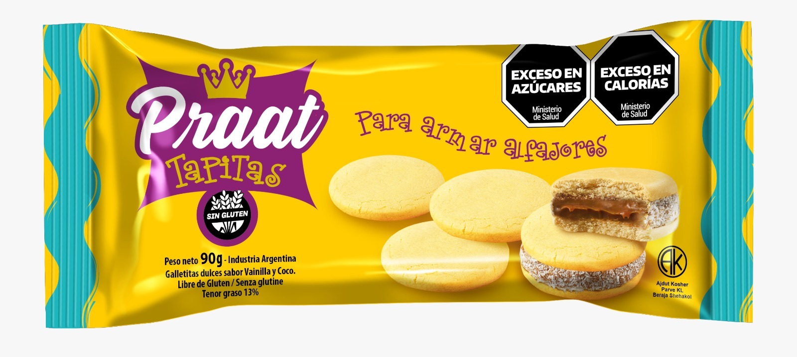 TAPITAS PARA ALFAJOR X 90 GRS PRAAT