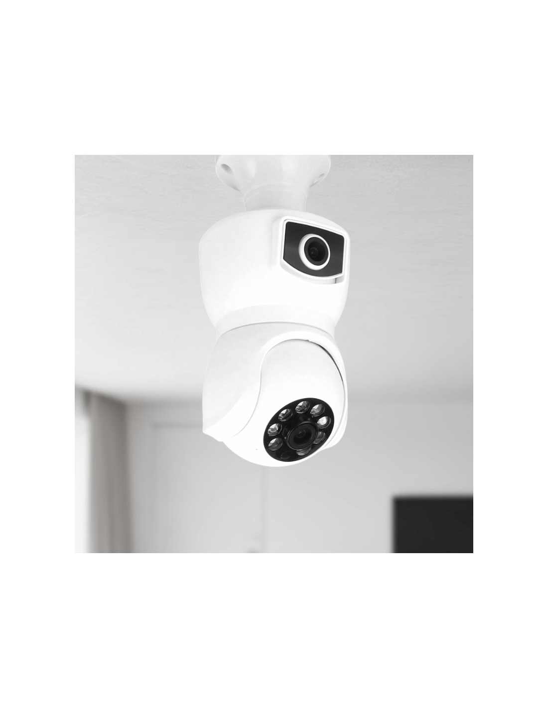 Camara De Seguridad Inalambrica Doble, Fija Y 360 - Interior y Exterior