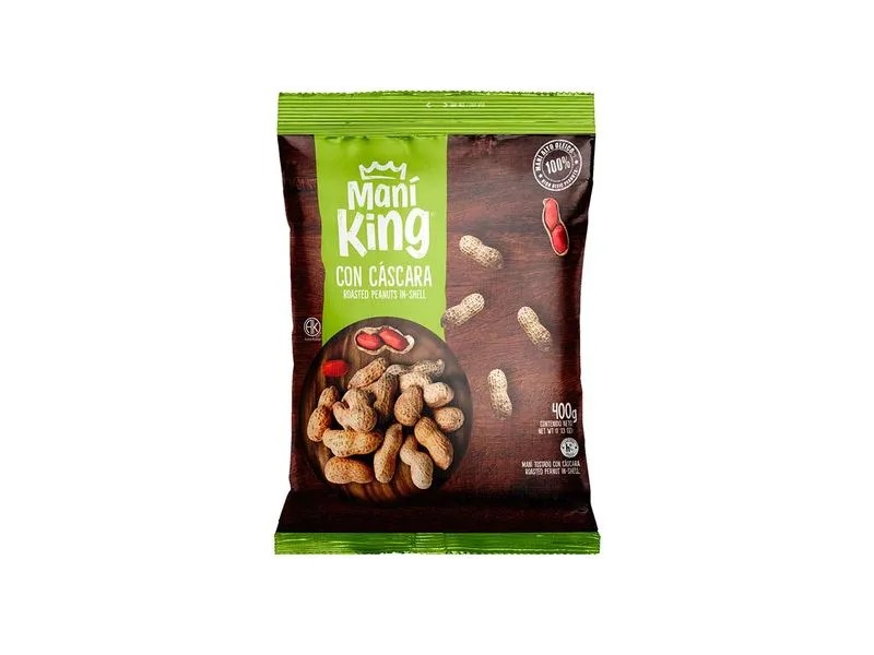 MANI KING TOSTADO CON CASCARA X 400 GRS