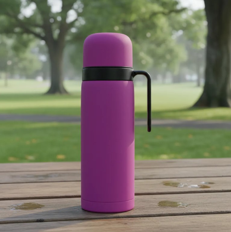 Termo 1 Litro Violeta - Media Manija OUTLET (tapa abollada)