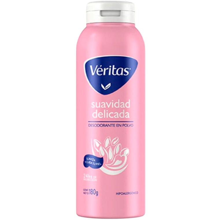 Talco 180g suavidad delicada Veritas (24)