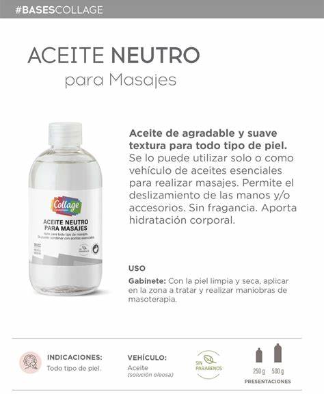 Collage Aceite Neutro para Masajes 250cc