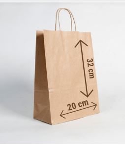 BOLSA KRAFT CON MANIJA KP3 19,7x9x32 cm